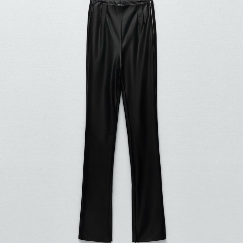 Zara Faux Leather Pants - Picture 5 of 9